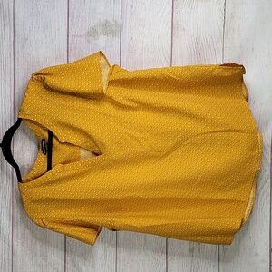 Hilary Radley yellow polka dot top sz XXL